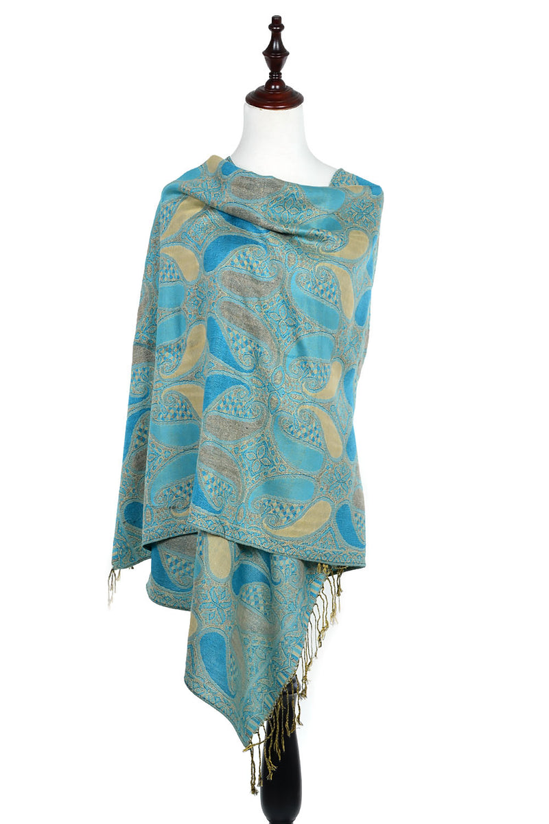 A18_16 - One Piece Pasiley Print Pashmina Shawl Scarf